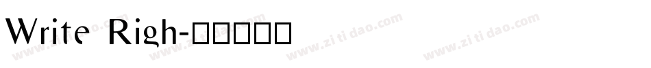 Write Righ字体转换